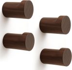 Natural walnut wall hooks