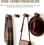 Natural walnut wall hooks - Image 2